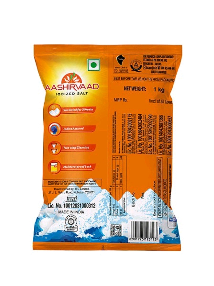 Aashirvaad Lodized Salt 1kg