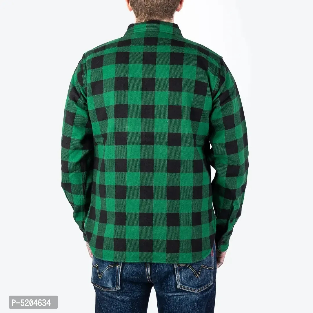 Elegant Multicoloured Checked Cotton Casual Shirts For Men - XL