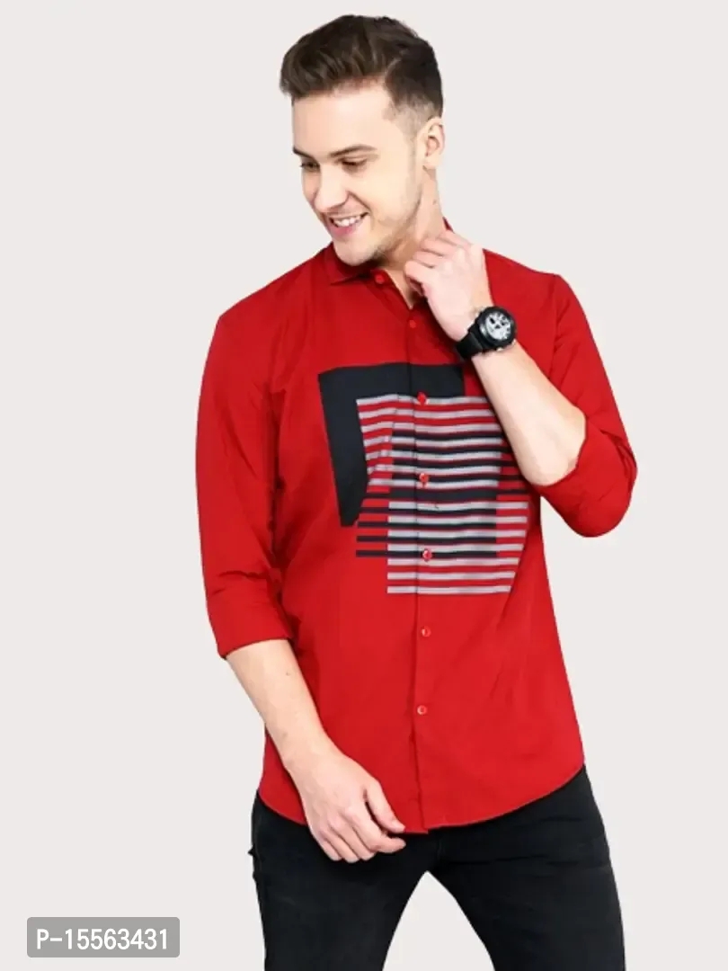 Fancy Polycotton Shirts for Men - M