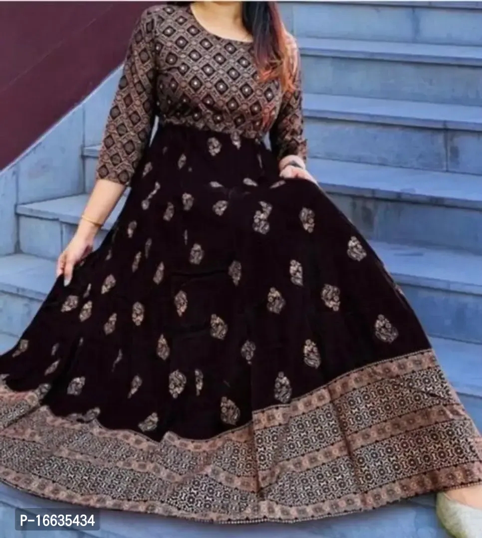 Fancy Rayon Kurti For Women  - L