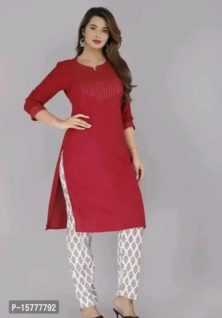 Women Stylish Rayon Kurta Bottom Set  - XXL