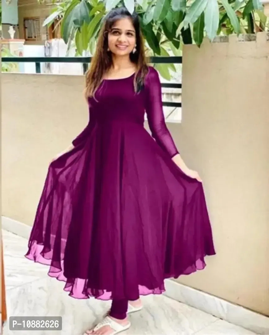 Fancy Georgette Gown For Women  - L