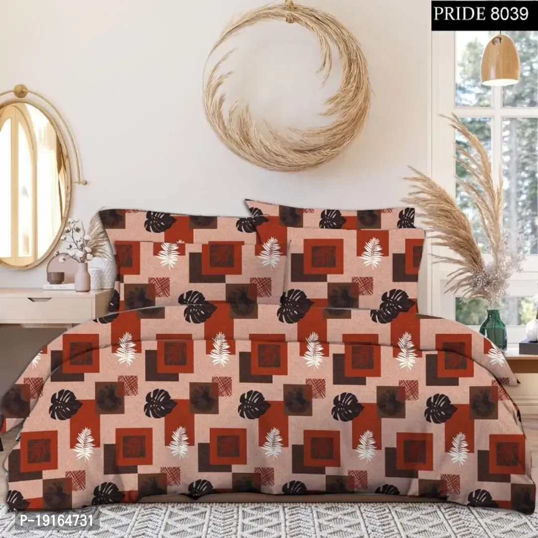 Fancy Microfiber Printed Bedsheet with 2 Pillow Covers