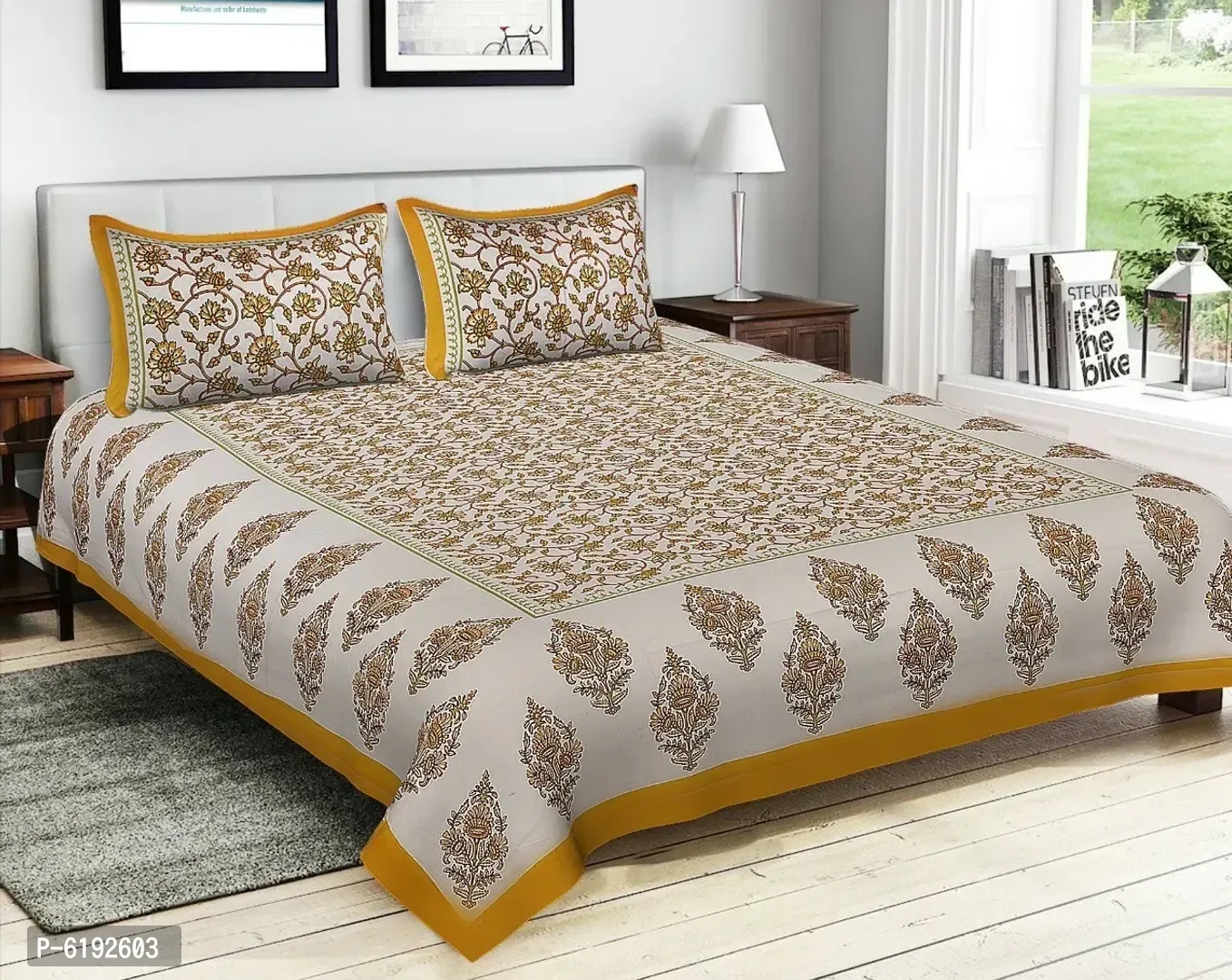 Beautiful Cotton Printed Bedsheet With Two Pillow Covers 