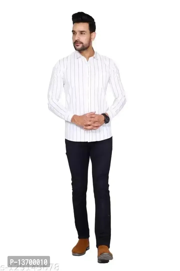 Men Cotton Blended Slim Fit Checked Shirt - XL