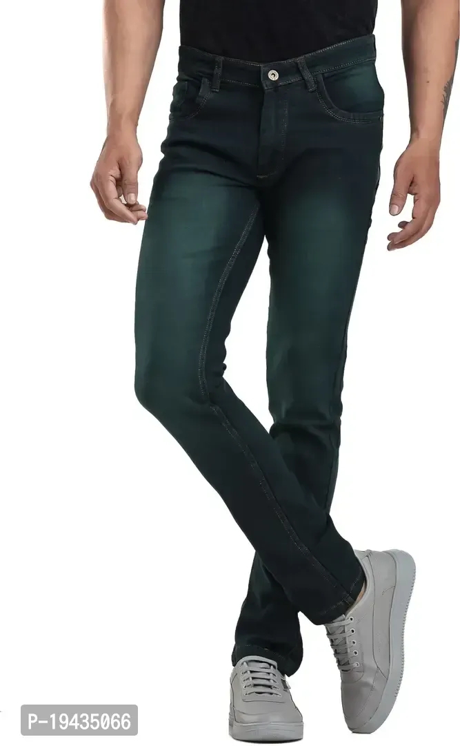 Stylish Denim Lycra Blend Mid-Rise Jeans For Men - 28