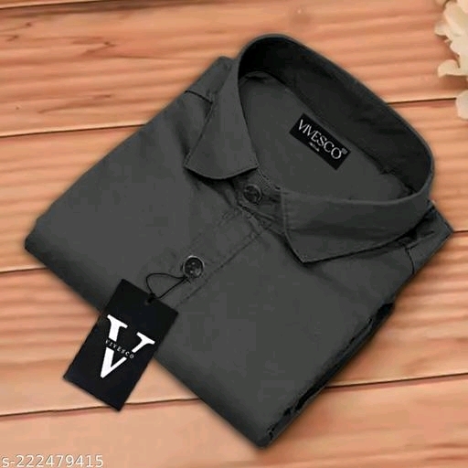 Fancy Modern Men Shirts - M, Black