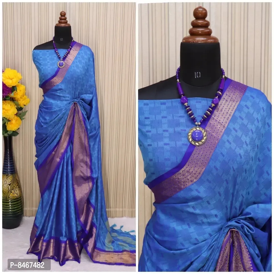 Beautiful Pure Silk Printed Saree with Blouse piece 