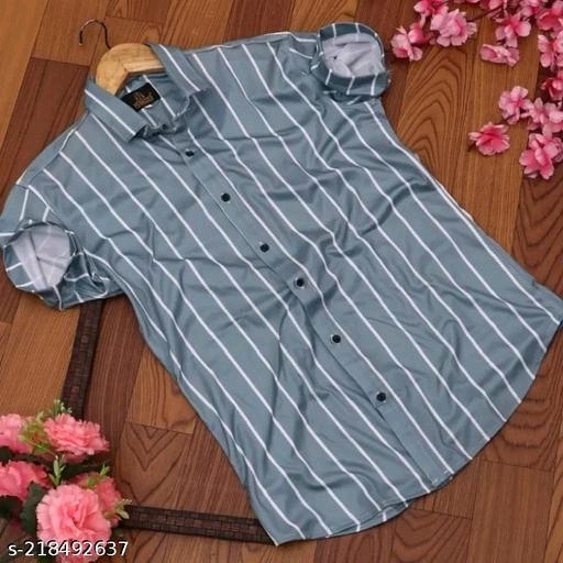 Men Regular Fit Striped Botton Down Collar Casual Shirt - Alto, XL