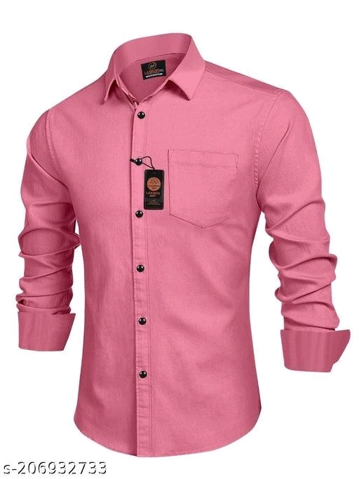 Men Formal Shirt  - XL, Red Orange