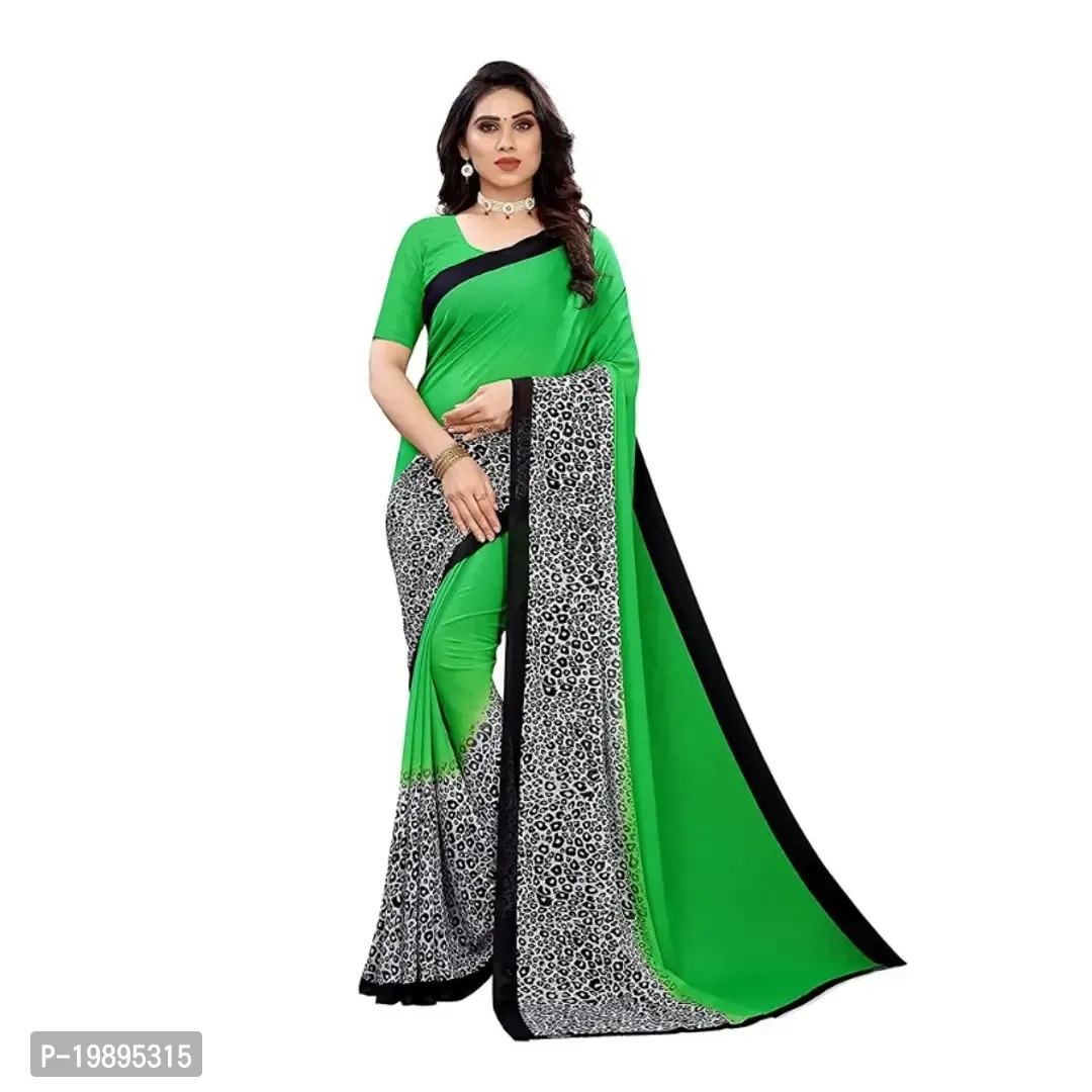 Georgette Printed Dailywear Saree with Blouse Piece 