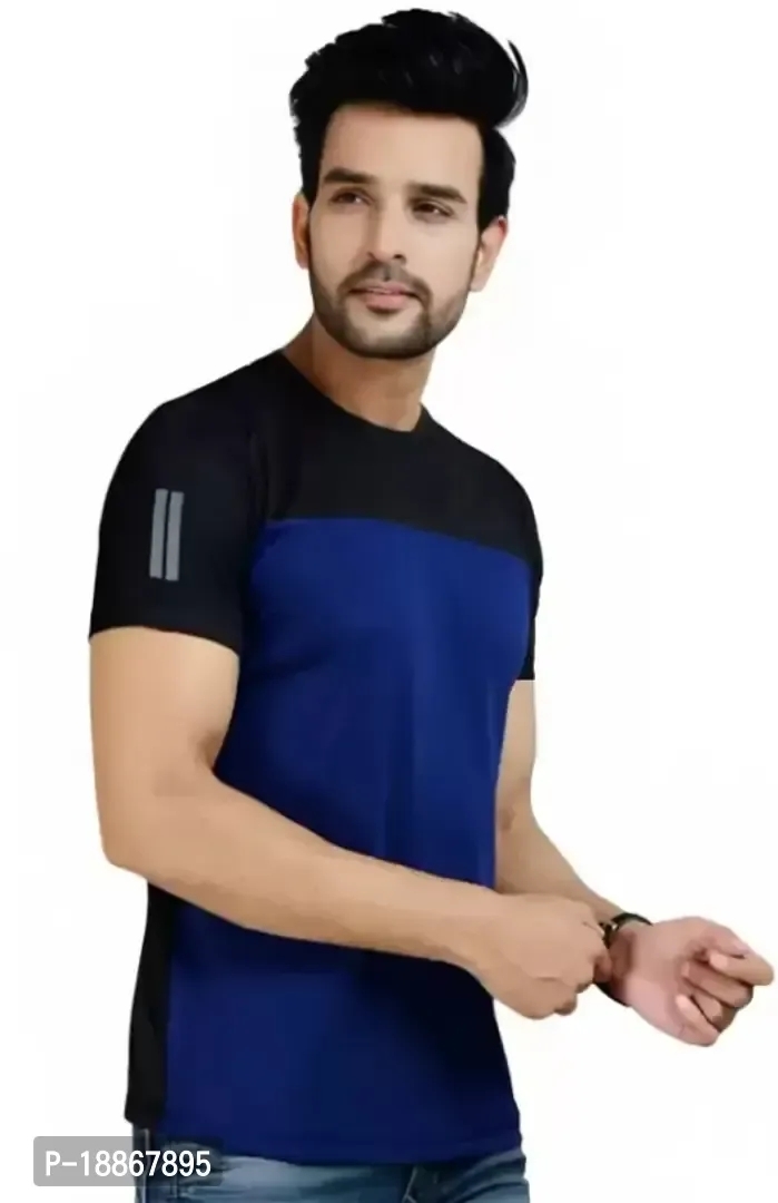 Swadeshi Style Men Solid Round Neck Elastane - L