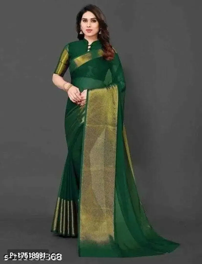 Women Stylish Chiffon Printed Saree with Blouse piece 