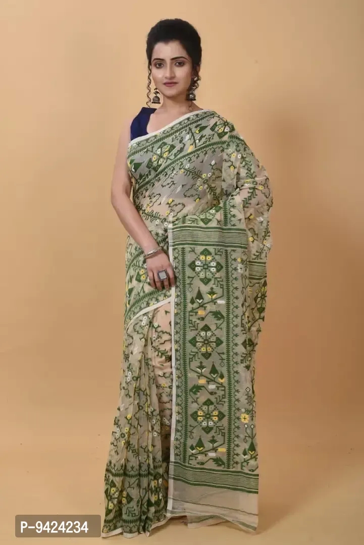 Classy Cotton Jamdhani Saree For Women