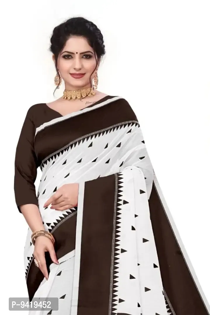 Premium Brown Handwoven Soft Cotton Jamdani Saree 