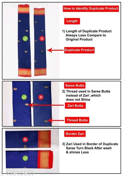 Sanskar Traditional Paithani Cotton Silk Sarees With Contrast Blouse Piece