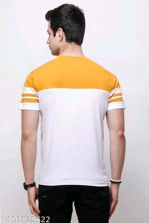 Striped Men Round Neck Half Sleeve - XL