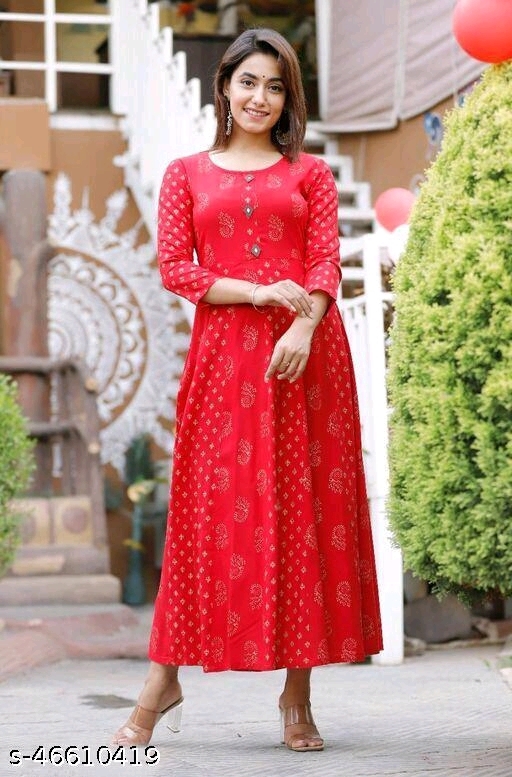 Bantia Voguish Kurtis - M, Bright Red