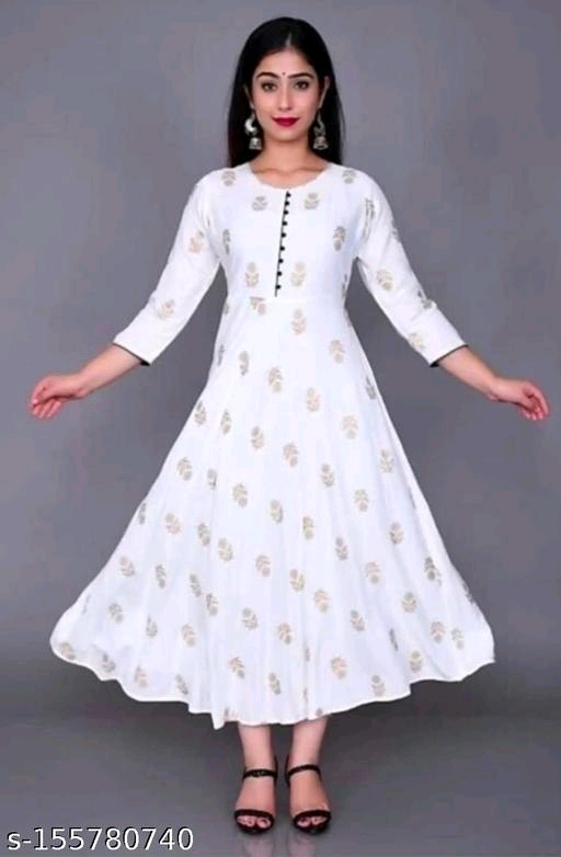 Sanwariya Enterprisesss Avery Beautiful Rayon Sawan Lehriya Kurti  - L