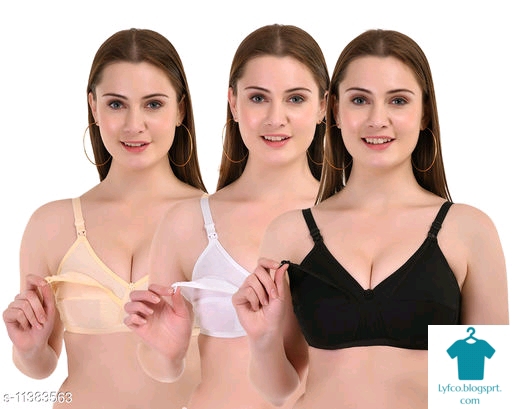 Catalog Name:*Fancy Women Bra*Fabric: CottonPrint or Pattern Type:  SolidPadding: Non PaddedType: Maternity BraWiring: Non WiredSeam Style:  SeamlessMultipack: Variable (Product Dependent)