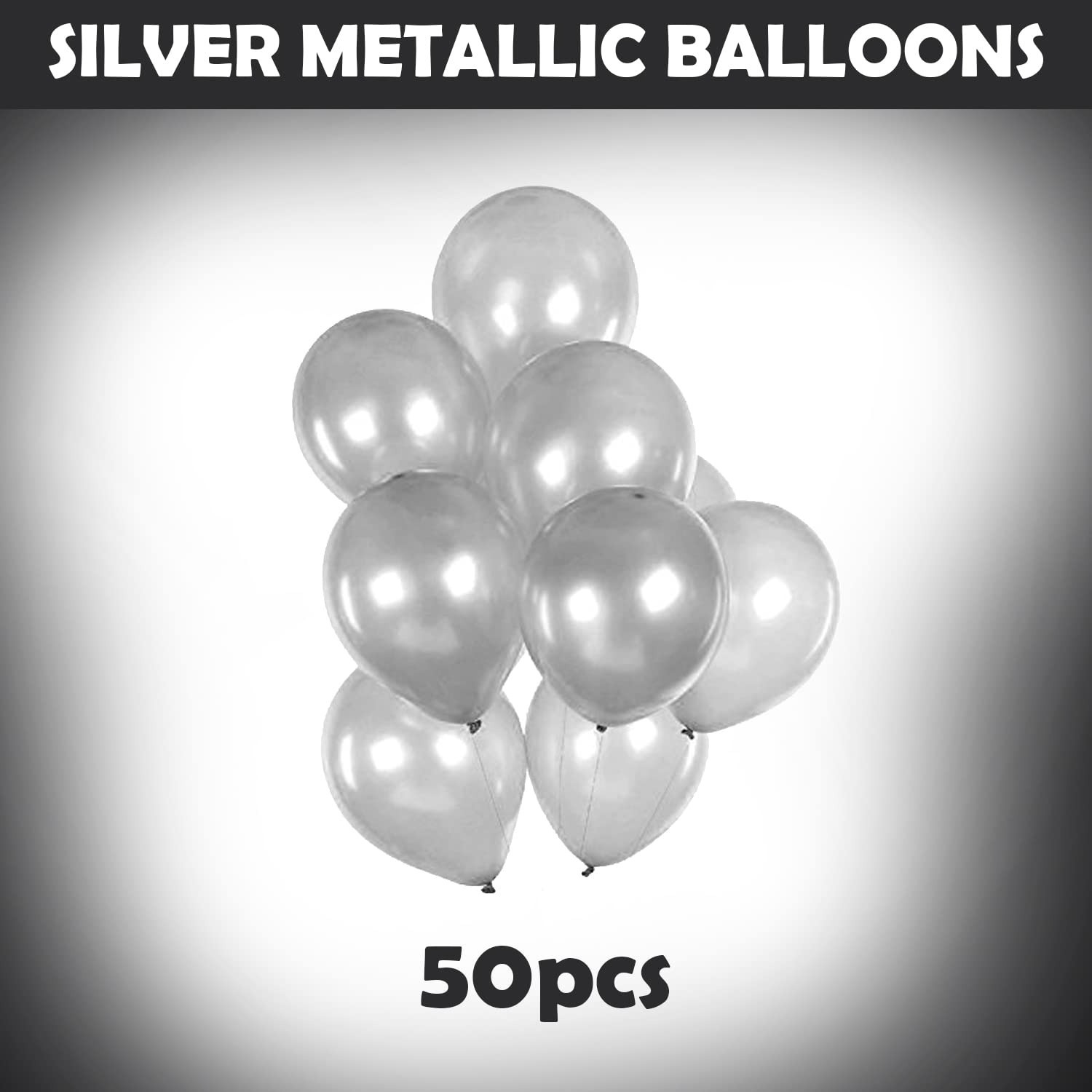 Silver Balloons for Decoration - 50Pcs Silver Balloons