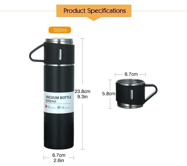 Vacuum Flask - Black Color