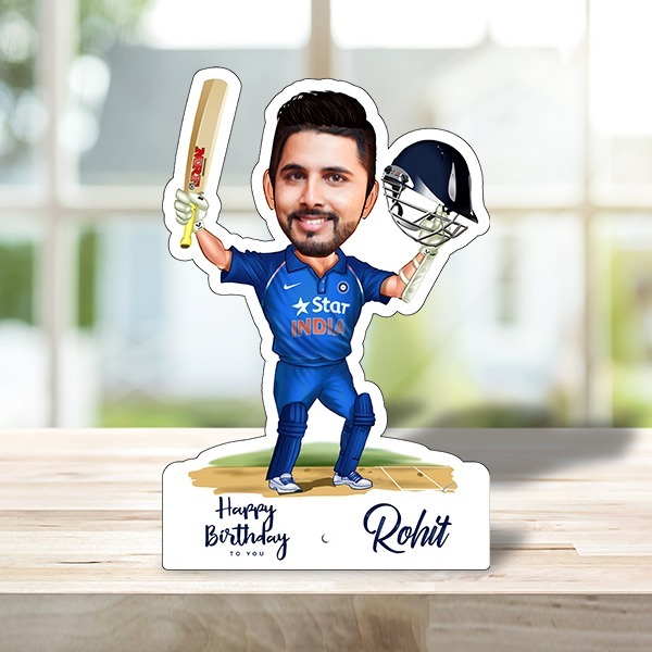 ACC01 - Cricketer - Caricature Cartoon Frame - Cutout Frame