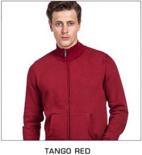 Hi-Neck Zipper Hoodie - Maroon - XL