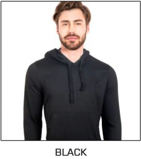 Poly-Cotton Hoodie with Cap & Without Zip - Black