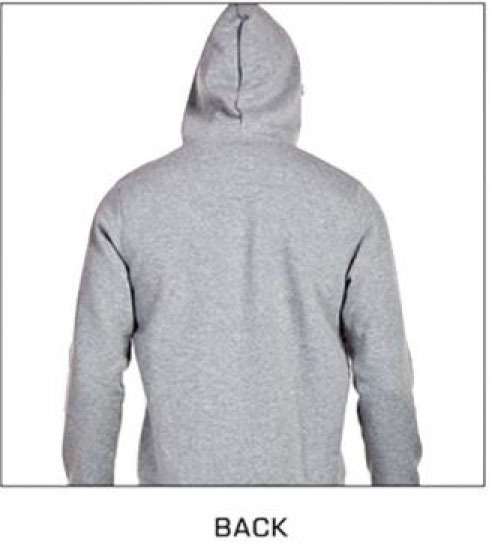 Cotton Hoodie With Zip & Cap - DARK GREY - XL