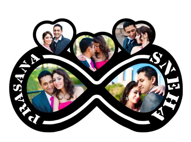 CT99 - LED Infinity Couple Cutout Wall Frame