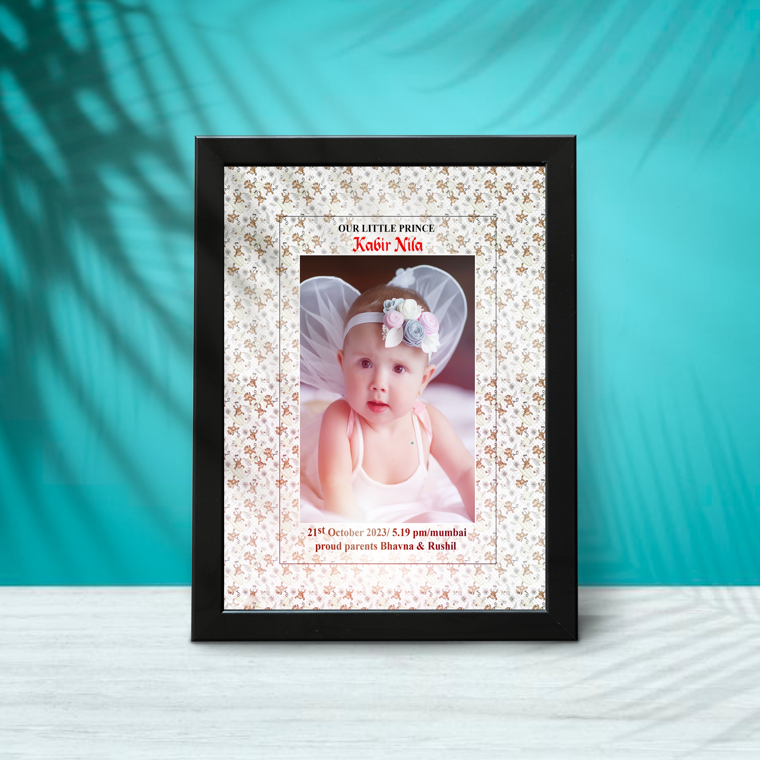 Baby Memory Photo Frame - BMF09 - A4 Size