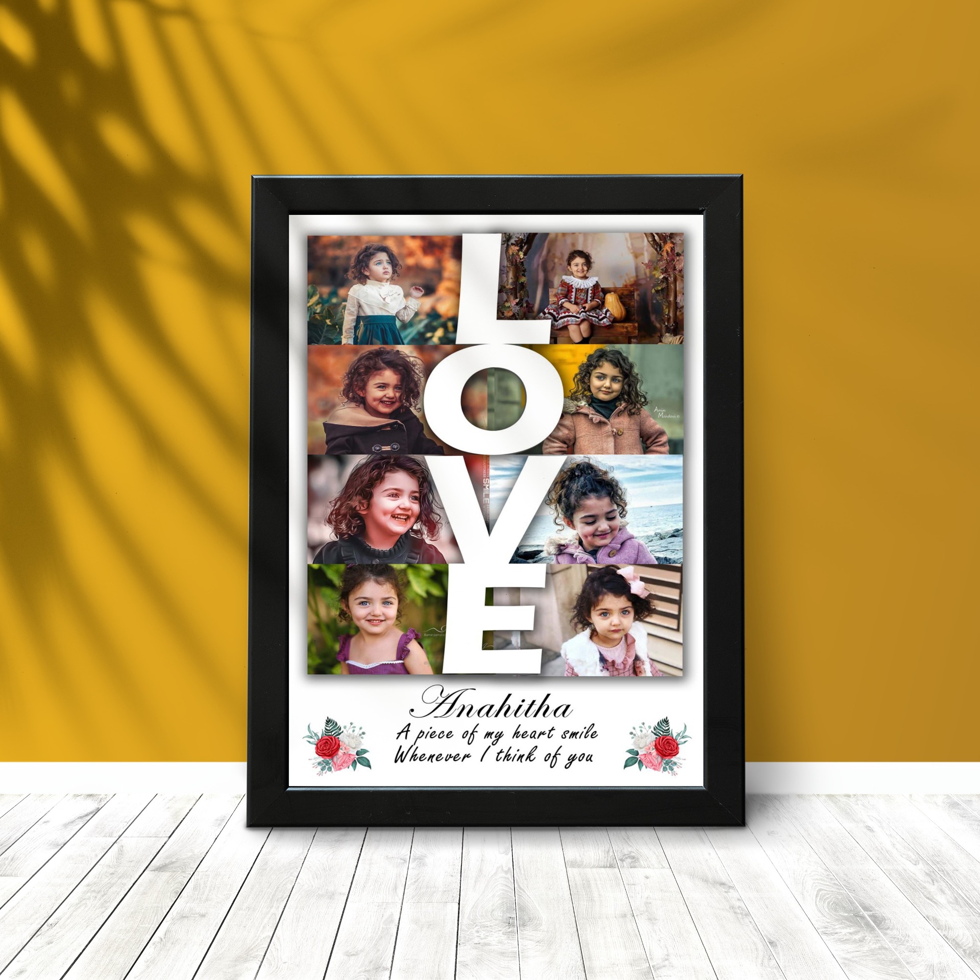 Love- collage-Photo Frame - A4 Size