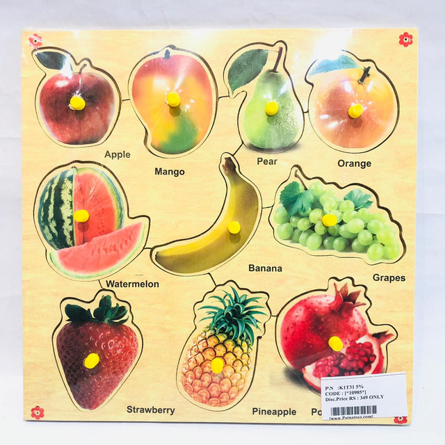 Wooden Puzzle 10985 - Fruits, SKU182CODE