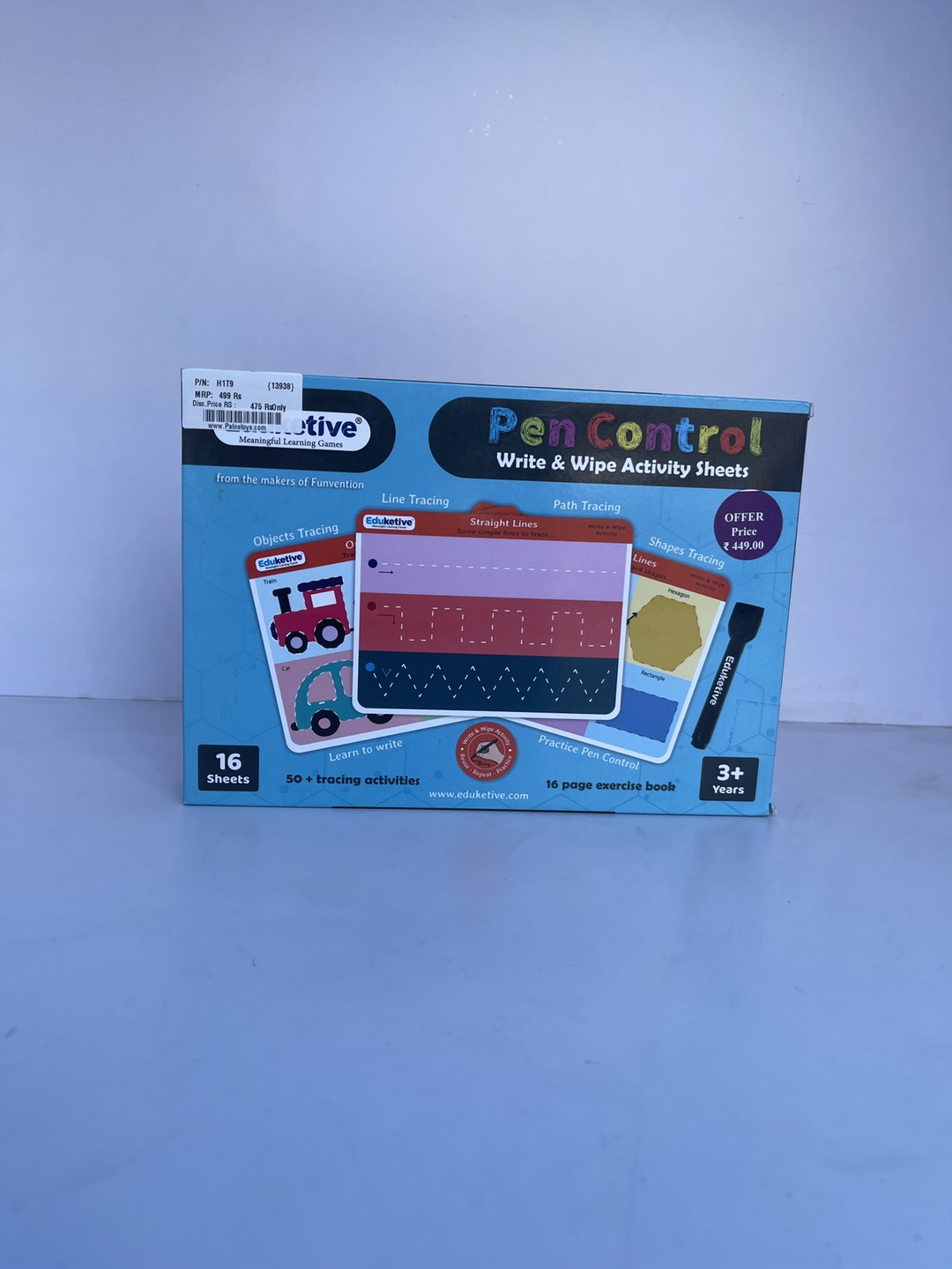 Pen Control Write And Wipe Activity Sheet - SKU350CODE