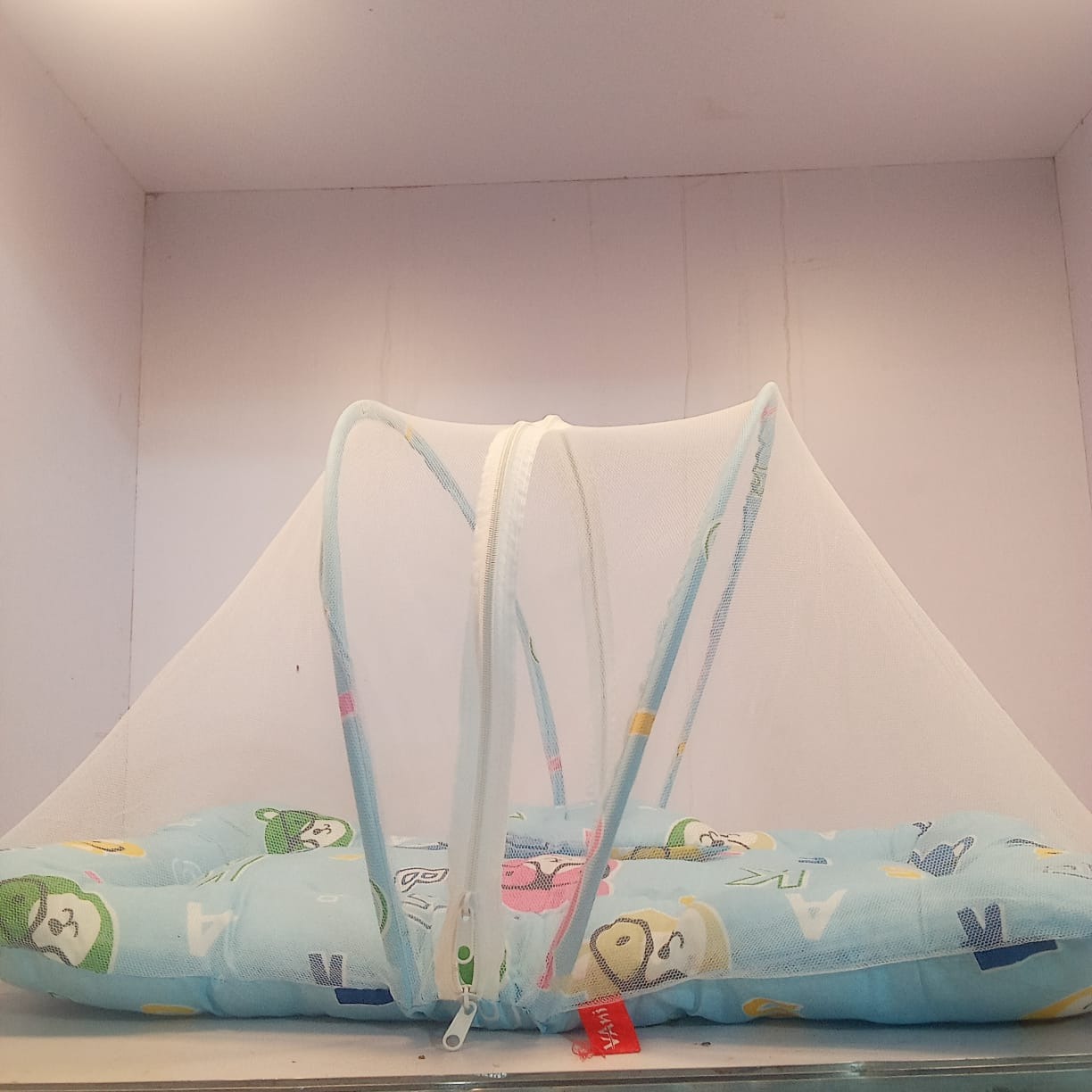 Baby Bed With Net 12915 - Sky blue, SKU484CODE