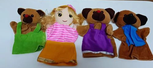 Ritu Shabhman 'S Creation Goldilocks & 3 Bears Hand Puppets ( Set Of 4 Storytelling Puppets)