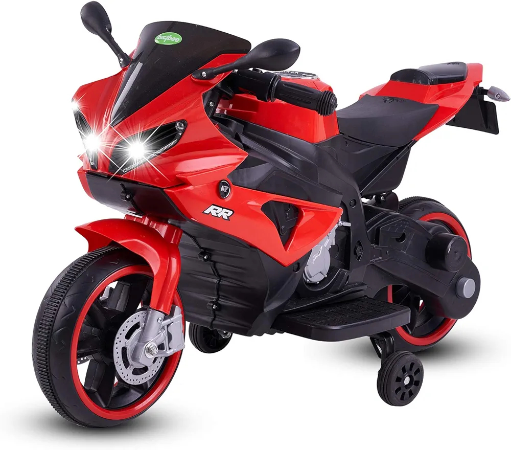 Hot Garage R7 Mini Rechargeable Battery Operated Ride-on Bike and Baby Ride on/Kids Ride on Toys -Kids Bike - Baby Bike for Kids to Drive Toy Scooter Suitable for Boys & Girls Age 2-5Years (Red)