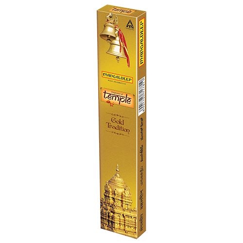 Mangaldeep Agarbatti- Fragrance Of Temple, Gold Tradition - 40pcs Sticks