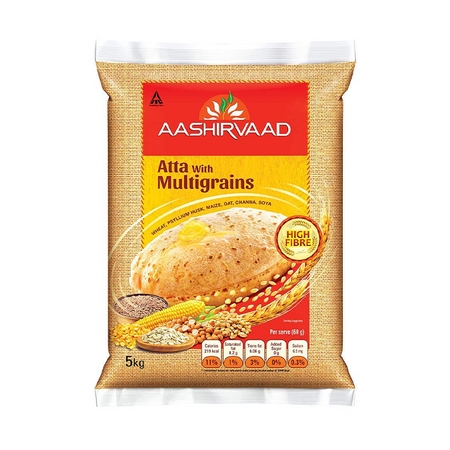 Aashirvaad Atta With Multigrains, High Fibre - 5kg