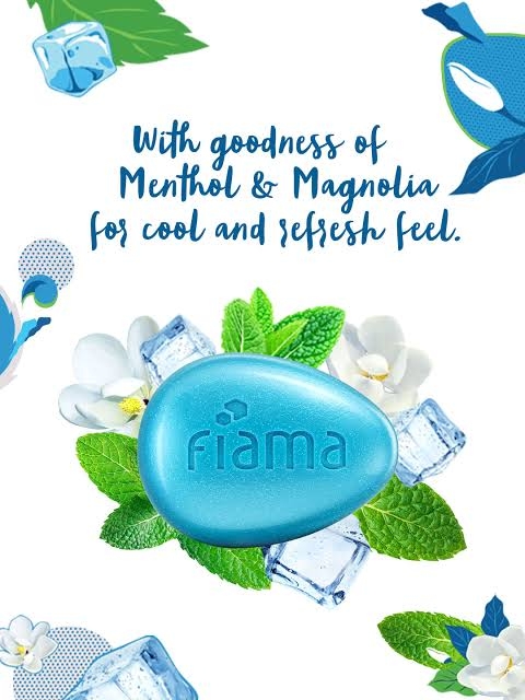 Fiama Cooling Gel Bar- Menthol And Magnolia-Cooling And Refreshing, With Skin Conditioners - 125g - ( Pack Of 3)