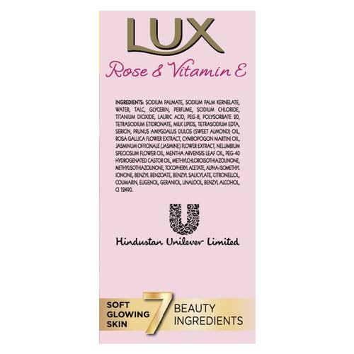 Lux Rose & Vitamin E, 7 Beauty Ingredients - Soft Glowing Skin - 150g