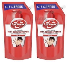 Lifebuoy Germ Protection Hand Wash Total 10, Active Silver Formula, Germ Protection In 10 Seconds - 750ml