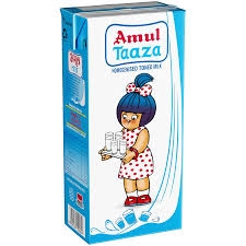 Amul Taaza Homogenised Toned Milk  - 500ml -carton