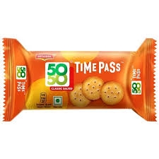 Britannia  50-50 Timepass Classic Salted Biscuits  - 66g