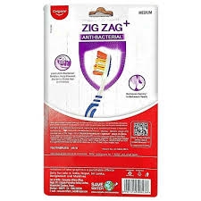 Colgate Zigzag+ Antibacterial Toothbrush Medium - 1Pcs