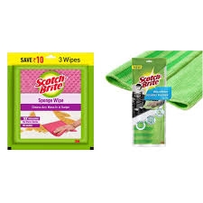 Scotch-Brite Sponge Wipes - Cleans Any Mess In A Swipe, 10× Absorption, No Water Marks, Re-usable - 1pcs