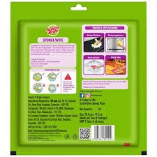 Scotch-Brite Sponge Wipes - Cleans Any Mess In A Swipe, 10× Absorption, No Water Marks, Re-usable - 1pcs