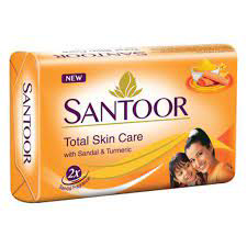 Santoor Soap- Sandal & Turmeric  - 100g (Pack Of 4)