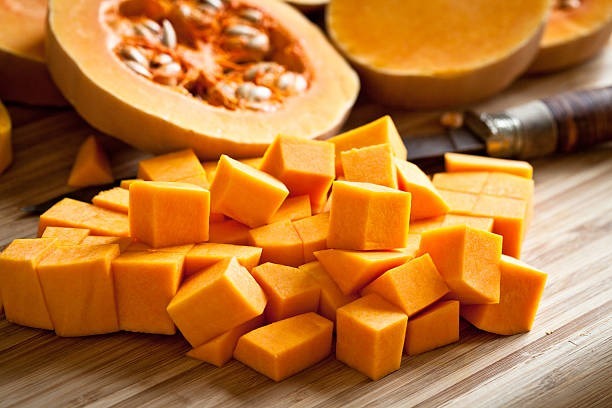 Diced Pumpkin Red  - Laal Kaddu Dice - Lal Bhopla Dice